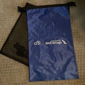 New American Airlines AAdvantage Wet Dry Bag for Swimsuit Beach Pool Travel Blue